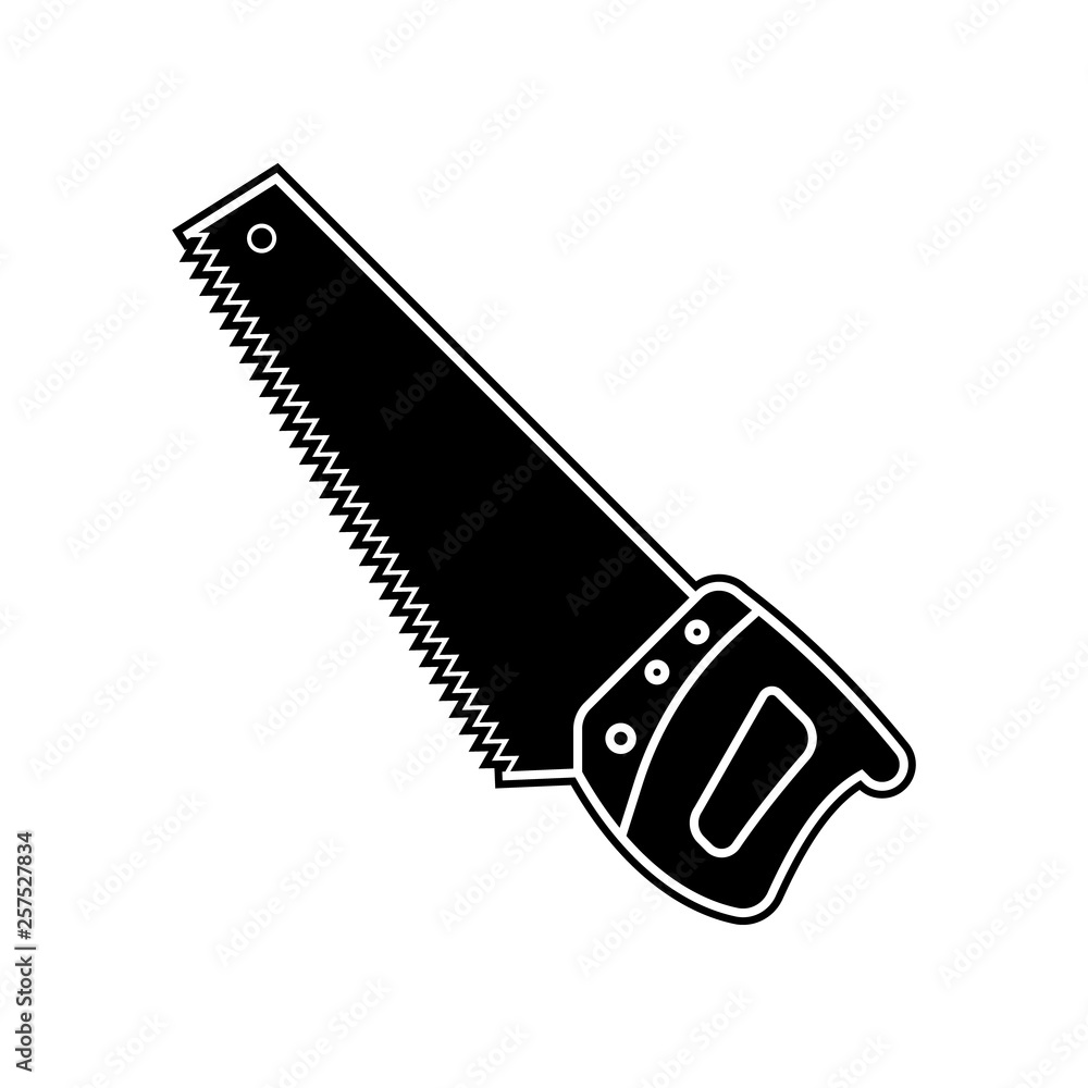 Poster saw icon. element of home repair tool for mobile concept and web apps icon. glyph, flat icon for web