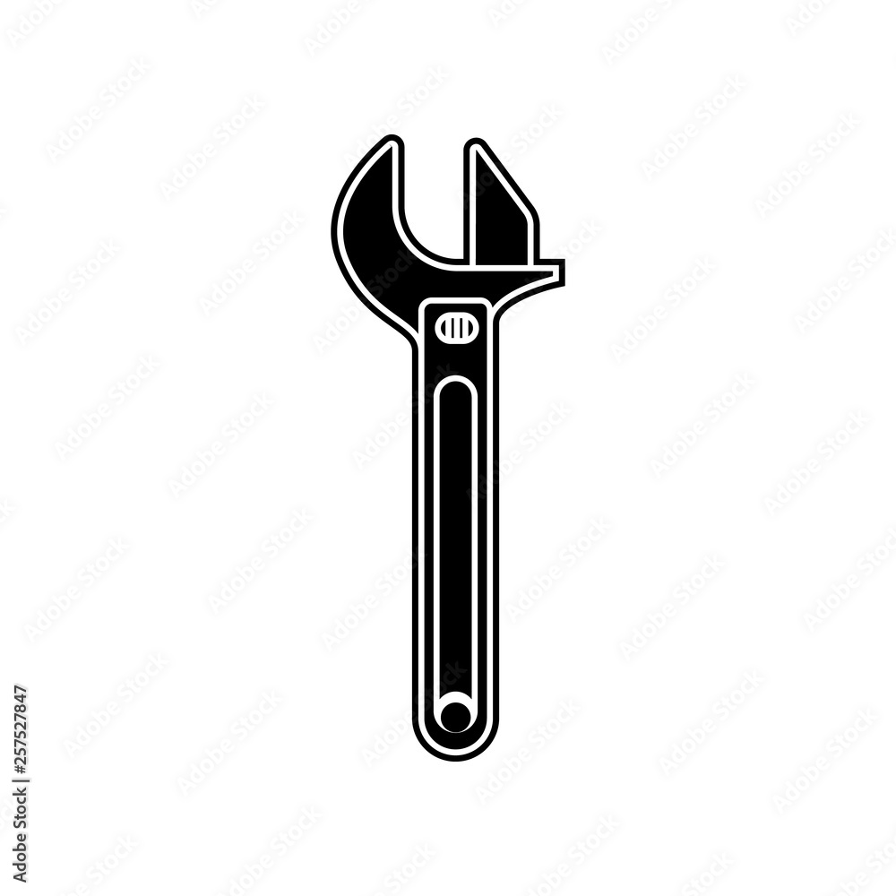 Poster construction key icon. element of home repair tool for mobile concept and web apps icon. glyph, flat