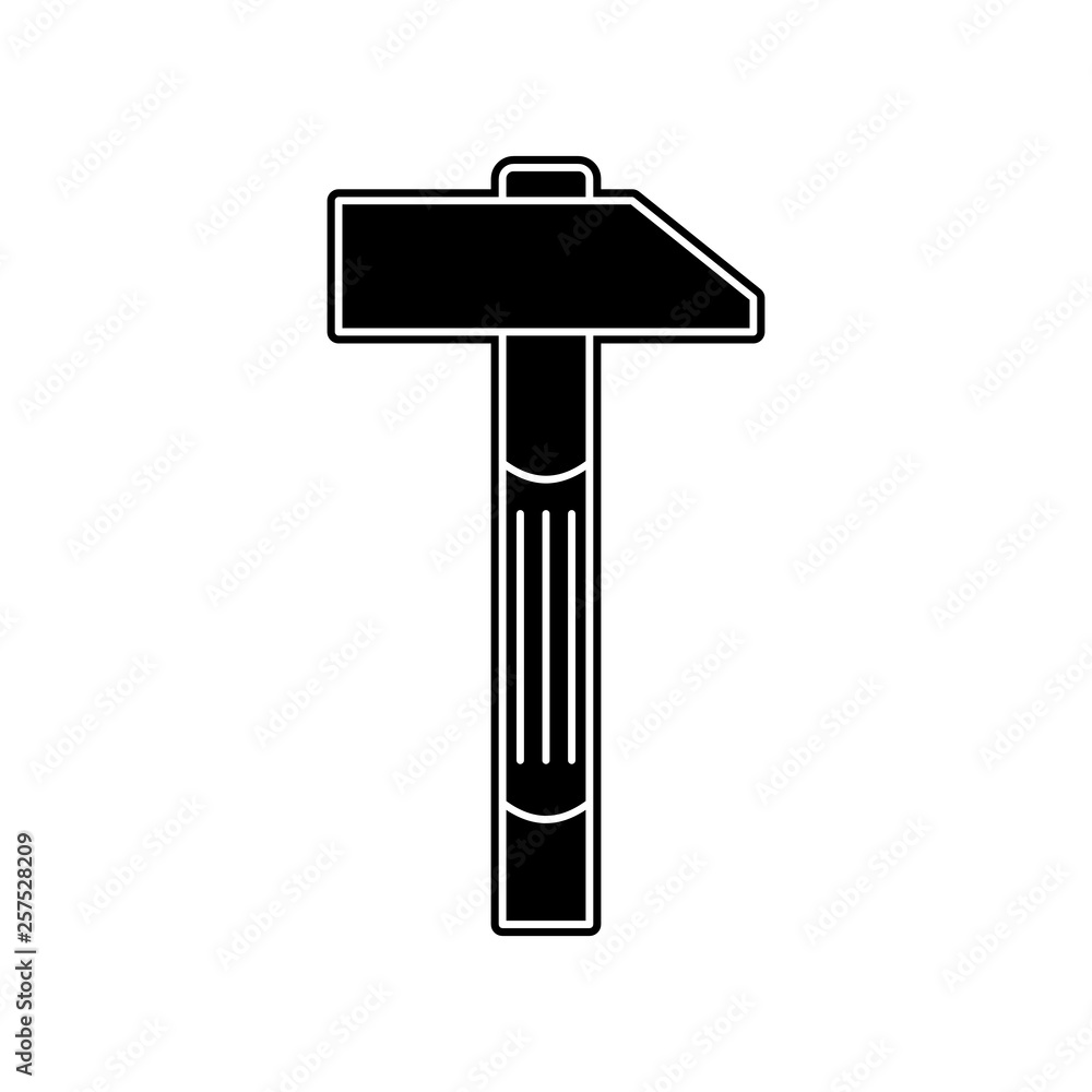 Poster a hammer icon. element of home repair tool for mobile concept and web apps icon. glyph, flat icon fo