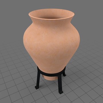 Jar vase on a holder