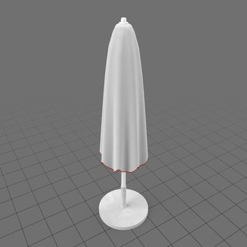 Closed beach umbrella 2