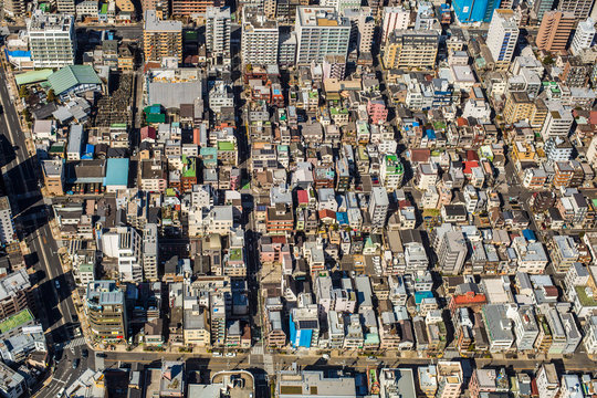 Aerial view of Tokyo, Japan