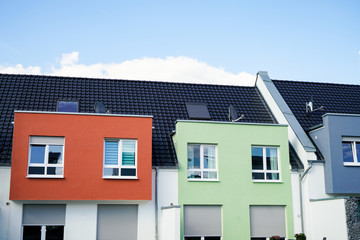 Fassade von Reihenhäuser