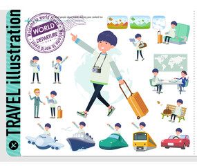 flat type skinny pants man_travel