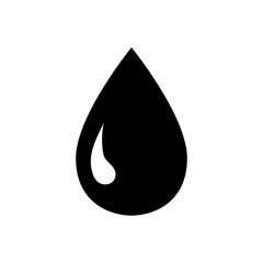 Water Icon. Rain Drop, Aquatic Signage. Liquid Symbol. Vector