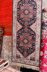 carpets for sale in the ethic market stall