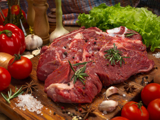 Fresh beef, vegetables and spices