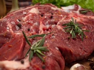 Fresh beef, vegetables and spices