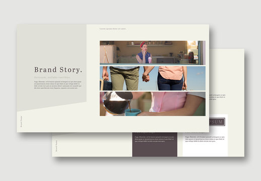 Brand Manual Layout with Neutral Color Accents