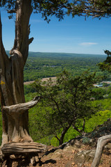 Scenic view from a cliff on Talcott Mountain in Connecticut.