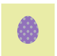 Isolated Violet Easter Egg with White Circles. Vector Illustration.