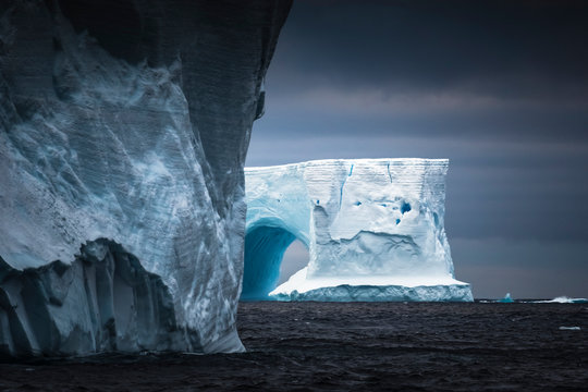 Icebergs in sea, South Orkney Island, Antarctica