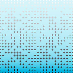 Abstract pattern with blue circles and grey stars
