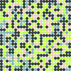 Same circles pattern multycolor. Vector seamless background