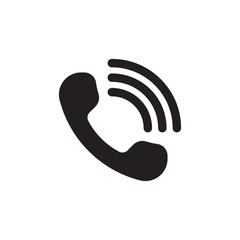 Handset with waves. Call Icon. Vector illustration