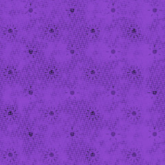 Fototapeta na wymiar Seamless abstract pattern of sun. Texture in violet and black colors.