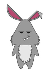 cute rabbit cartoon character. Animal vector illustrtation.