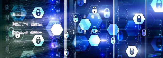 Cyber security, data protection, information privacy. Internet and technology concept.