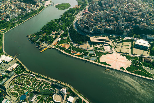 Golden Horn aerial view, Istanbul, Turkey