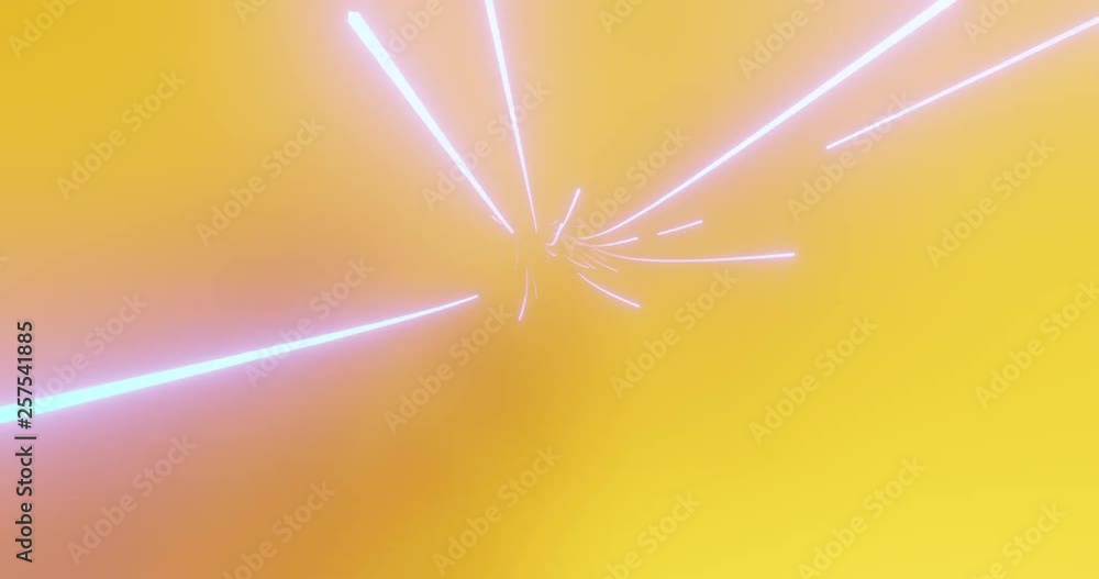 Poster 4k seamless loop flying into spaceship tunnel, sci-fi spaceship corridor. futuristic technology abst