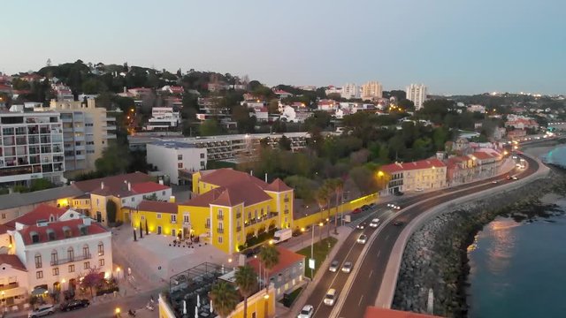 Vista do centro historico da Vila de Pa&ccedil;o de Arcos em Oeiras Portugal