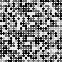 Circles pattern black monochrome colors. Vector seamless background