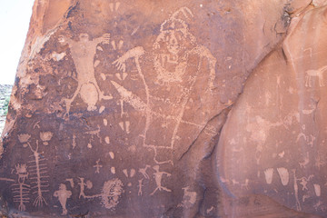 Rock Art famous "Birthing Scene" carved in stone.