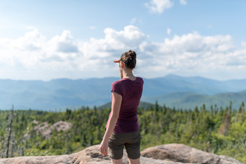 Naklejka premium wędrówki i kontemplacje w górach Adirondack w Nowym Jorku