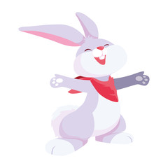 Obraz na płótnie Canvas cute rabbit easter character