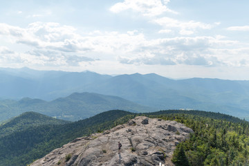 hiking and contemplating in the Adirondack Mountains in New York