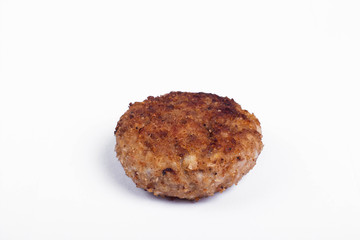 delicious cutlet on white background