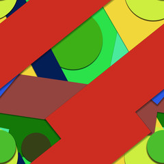 Flat material design - Creative vector trend seamless