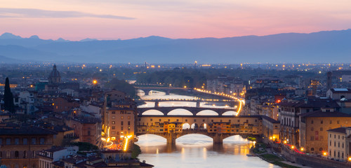 Obraz premium Night in the Arno