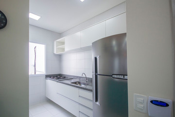 Popular house, interior simple apartment in Brazil, kitchen
