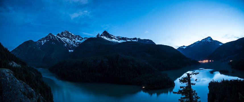 Diablo Lake and the mountains of North Cascades National Park.