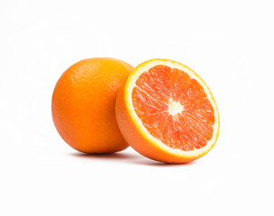 blood orange isolated on white background