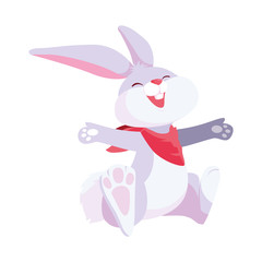 Fototapeta na wymiar cute rabbit easter character