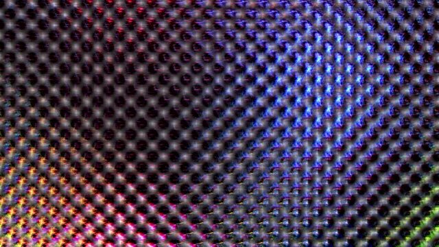 Scaly Colorful Animation intermediate movement to the left. Warping metal structure. Backdrop LED Video Wall Display. Slow movement.