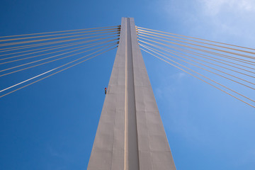 Cables of the suspension bridge