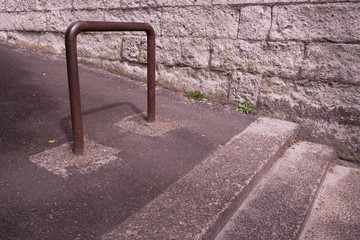 A barrier on the street