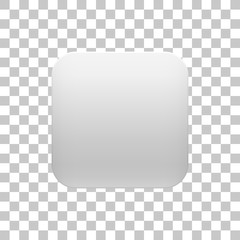 White Realistic Blank App Icon Button Template