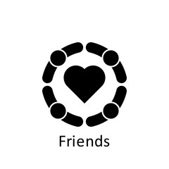 Naklejka premium Friendship, friends, heart icon. Element of friendship icon. Premium quality graphic design icon. Signs and symbols collection icon for websites, web design, mobile app