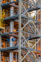 Flight of stairs at a Power Plant in Utah Valley