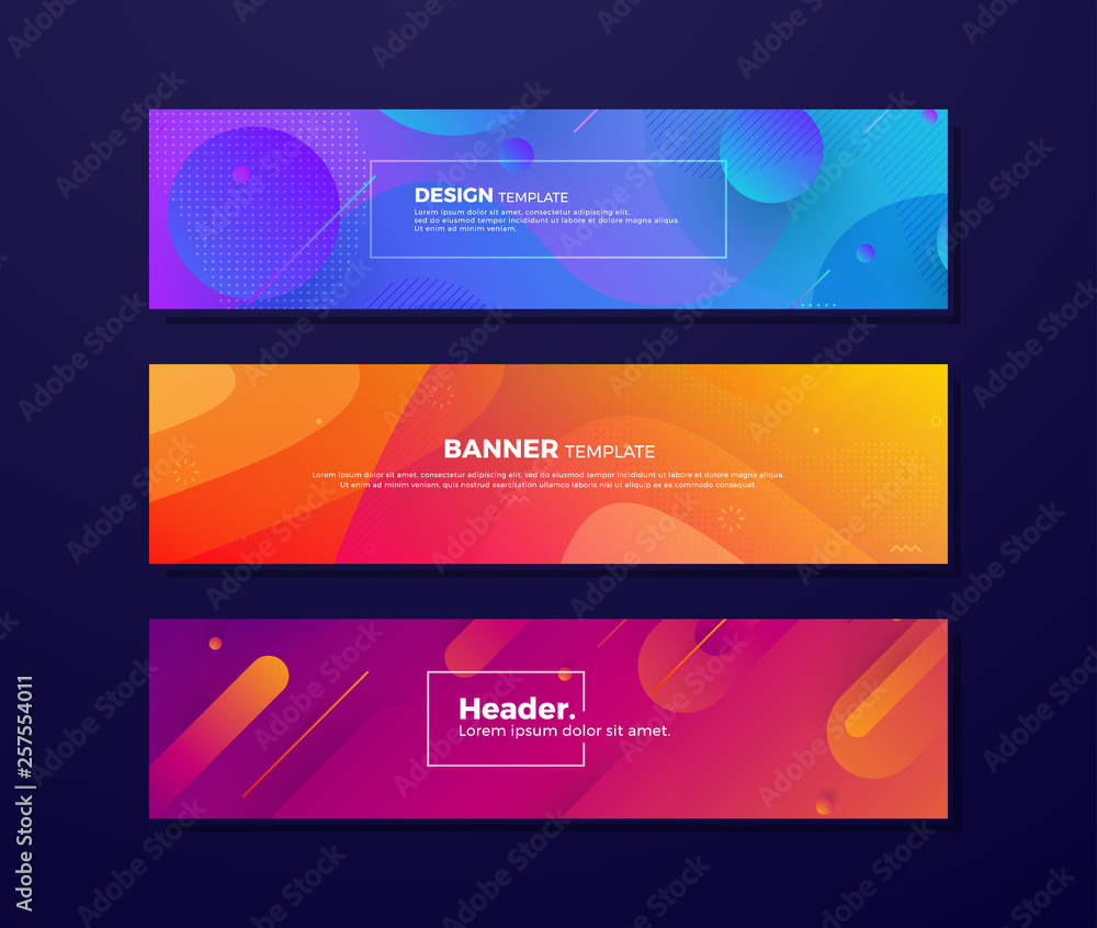 Poster dynamic abstract fluid backgrounds with different concepts and colors for your design elements such 