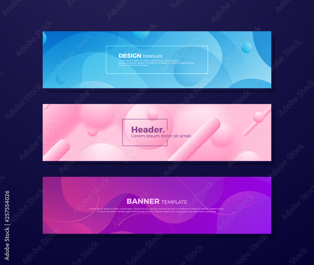 Poster dynamic abstract fluid backgrounds with different concepts and colors for your design elements such 