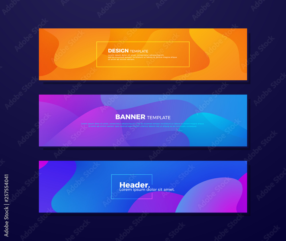 Poster dynamic abstract fluid backgrounds with different concepts and colors for your design elements such 