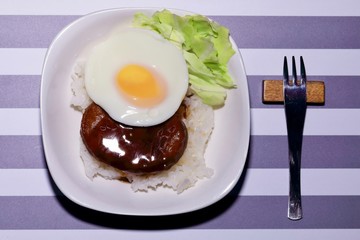家庭で作ったロコモコ