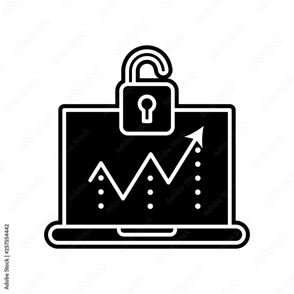 Poster access, breaches icon. element of general data project for mobile concept and web apps icon. glyph, 