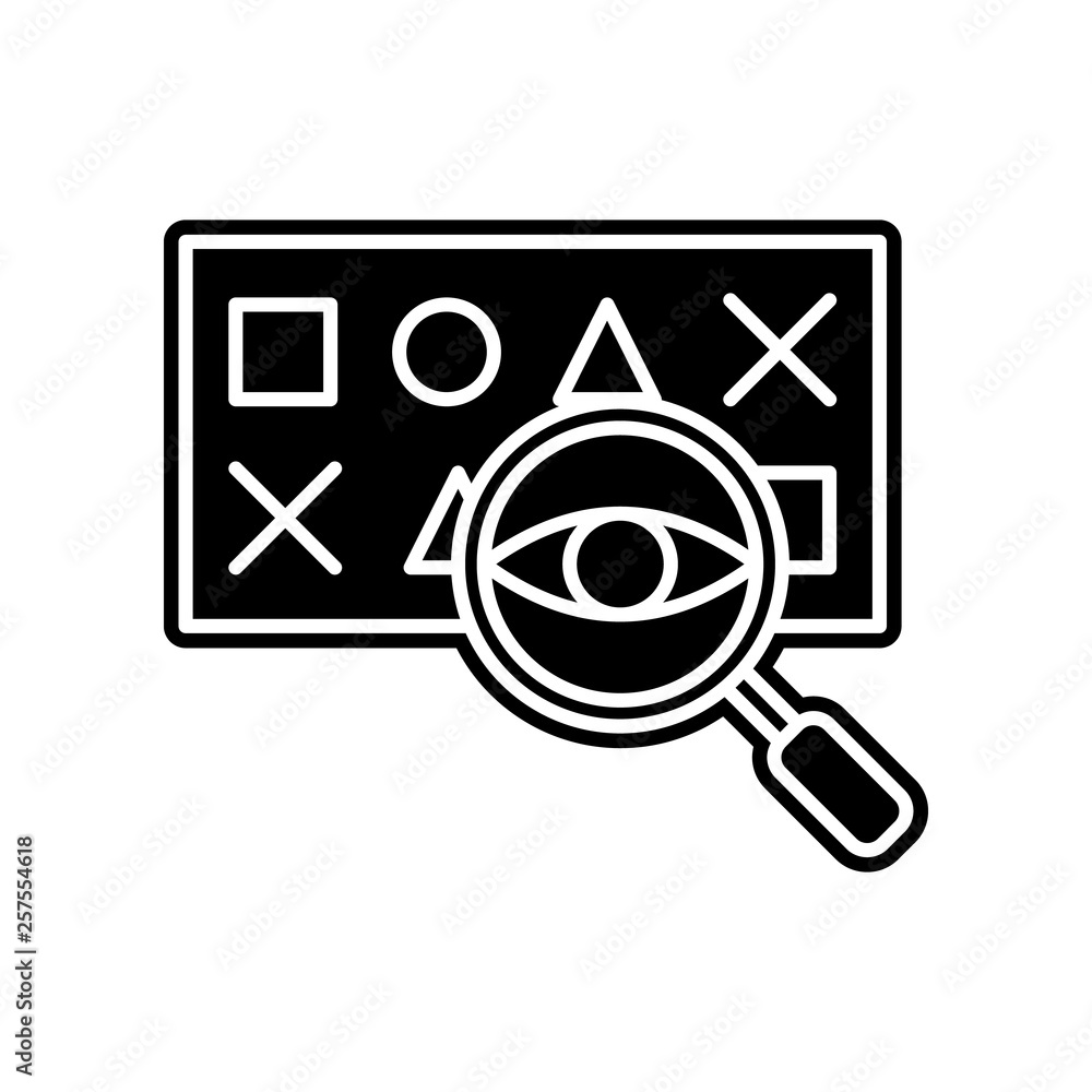 Poster eye, transparency icon. element of general data project for mobile concept and web apps icon. glyph,