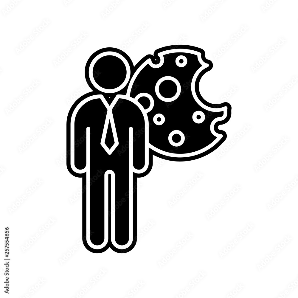 Poster cookie, profile, security icon. element of general data project for mobile concept and web apps icon